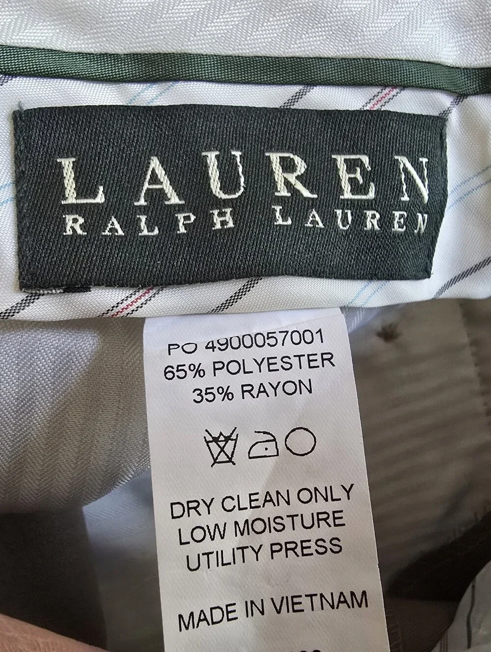 Lauren by Ralph Lauren Boy's Khaki Dress Pants - Flat FrontvTrousers